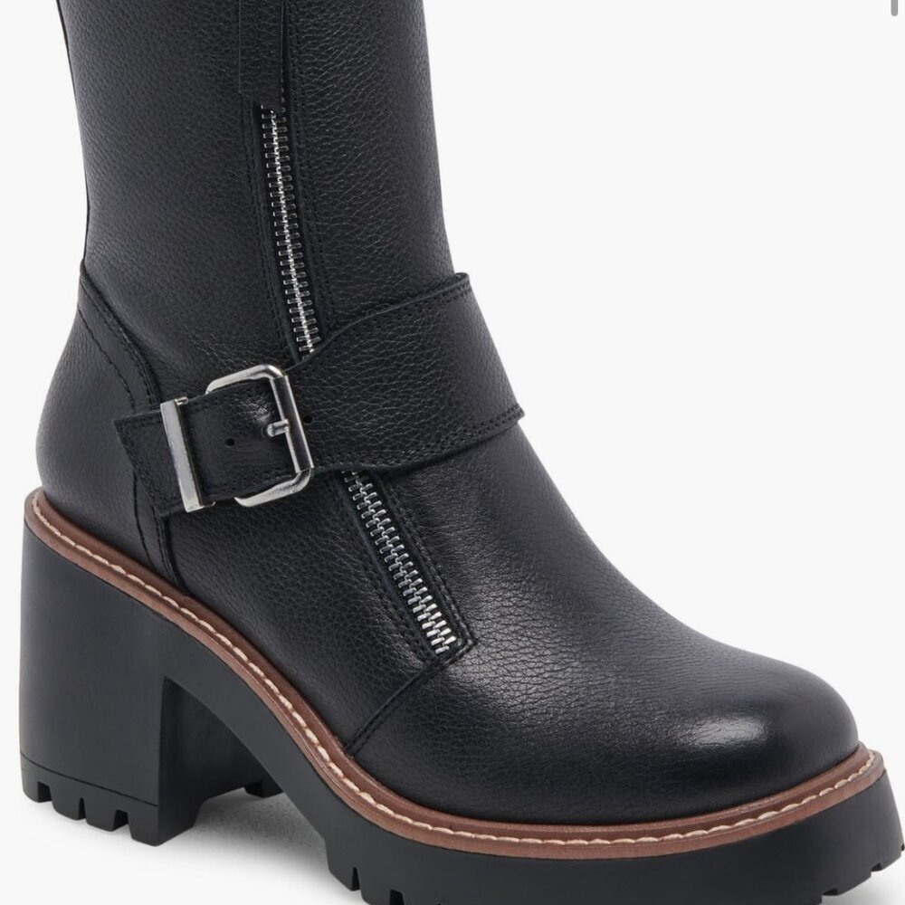 Blondo Rylyn Waterproof Bootie Black Leather Size P Euc